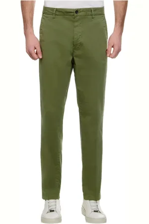 HUGO BOSS Heren, Broeken, Groen, Maat: XL Katoen