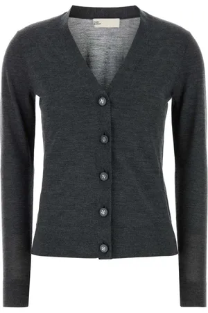 Tory Burch Dames, Truien, Grijs, Maat: S Zijde