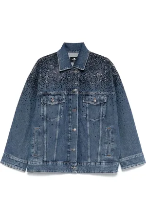 7 for all Mankind Dames, Jassen, Blauw, Maat: S Katoen