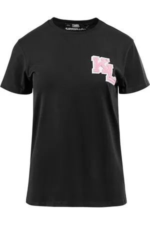 Karl Lagerfeld Dames, Tops, Zwart, Maat: M Katoen