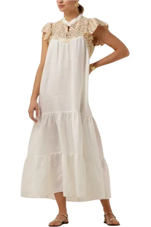 Greek Archaic Kori Dames, Jurken, Wit, Maat: XS Linnen