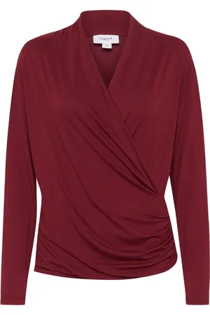 Saint Tropez Dames, Blouses & Shirts, Rood, Maat: XS