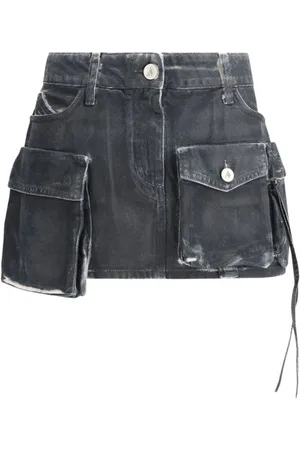The Attico Dames, Rokken, Zwart, Maat: XS Denim