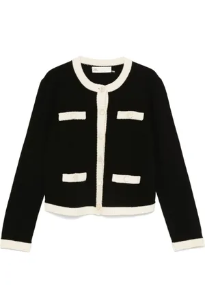Tory Burch Dames, Truien, Zwart, Maat: L Wol