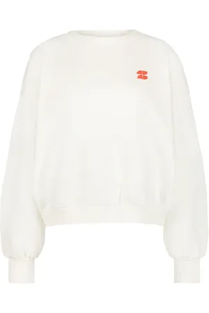 BY-BAR Dames, Sweatshirts & Hoodies, Wit, Maat: L Katoen