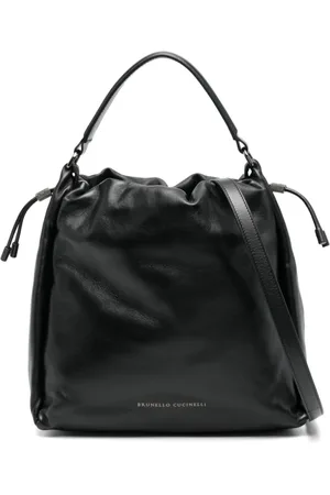 Brunello Cucinelli Dames, Tassen, Zwart, Maat: ONE Size Leer