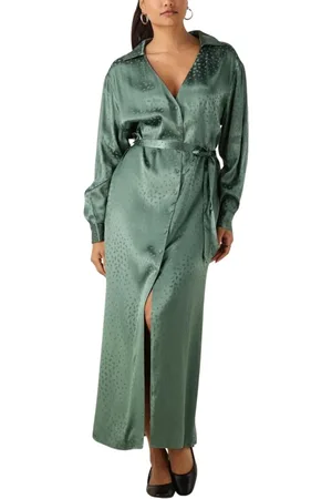 ANOTHER LABEL Dames, Jurken, Groen, Maat: S Viscose