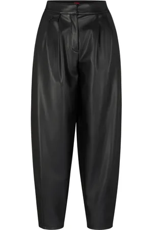 HUGO BOSS Dames, Broeken, Zwart, Maat: M Poliester