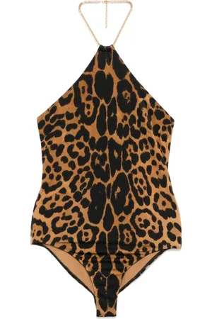 Tom Ford Dames, Badkleding, Bruin, Maat: XS Polyamide