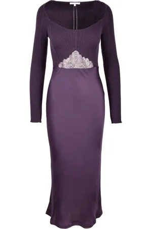Patrizia Pepe Dames, Jurken, Paars, Maat: XS Synthetisch
