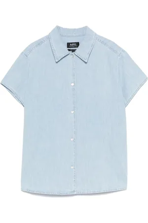A.P.C. Dames, Blouses & Shirts, Blauw, Maat: S Denim