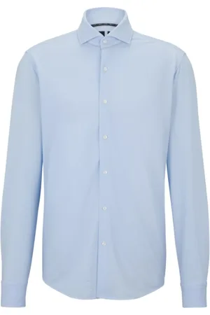 HUGO BOSS Heren, Overhemden, Blauw, Maat: L