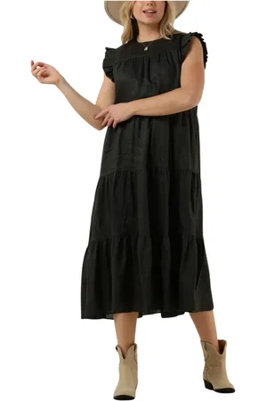 Greek Archaic Kori Dames, Jurken, Zwart, Maat: M