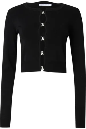 Patrizia Pepe Dames, Truien, Zwart, Maat: M Viscose