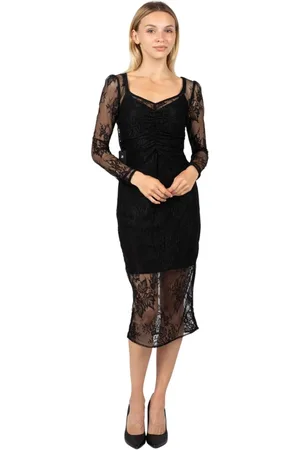 Pinko Dames, Jurken, Zwart, Maat: M Leer