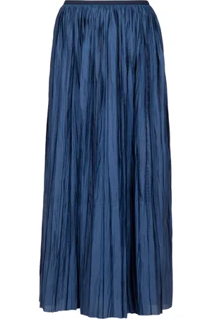Roberto Collina Dames, Rokken, Blauw, Maat: XS Satijn