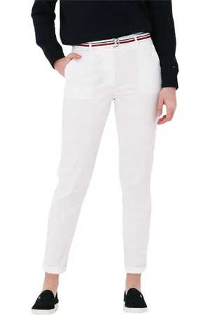 Tommy Hilfiger Dames, Broeken, Wit, Maat: XS Katoen