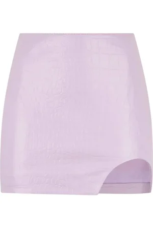 Patrizia Pepe Dames, Rokken, Paars, Maat: 2XS Leer