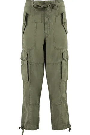 Ralph Lauren Dames, Broeken, Groen, Maat: S Linnen