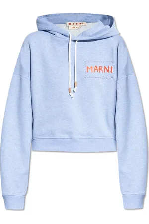 Marni Dames, Sweatshirts & Hoodies, Blauw, Maat: 2XS Katoen
