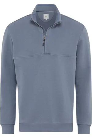 Brax Dames, Sweatshirts & Hoodies, Blauw, Maat: 2XL Katoen
