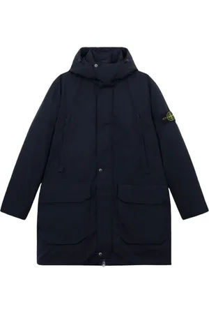 Stone Island Heren, Mantels, Blauw, Maat: S Poliester