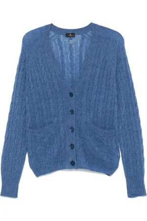 Etro Dames, Truien, Blauw, Maat: M
