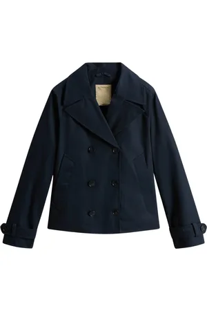 Woolrich Dames, Mantels, Blauw, Maat: S Katoen