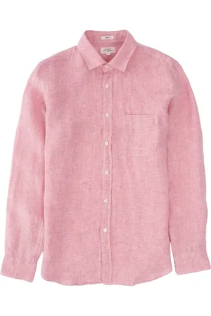 HARTFORD Heren, Overhemden, Roze, Maat: XL Linnen