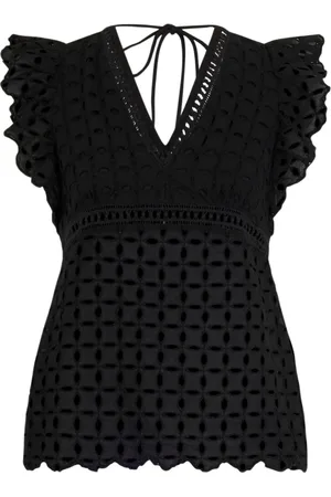 Pinko Dames, Tops, Zwart, Maat: 2XS Katoen