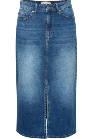 Part Two Dames, Rokken, Blauw, Maat: 2XS Denim