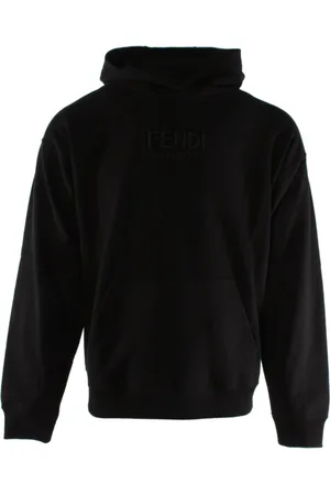 Fendi Heren, Sweatshirts & Hoodies, Zwart, Maat: M Katoen