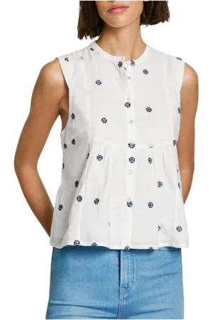 Pepe Jeans Dames, Tops, Wit, Maat: S