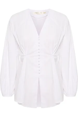 INWEAR Dames, Blouses & Shirts, Wit, Maat: L Katoen