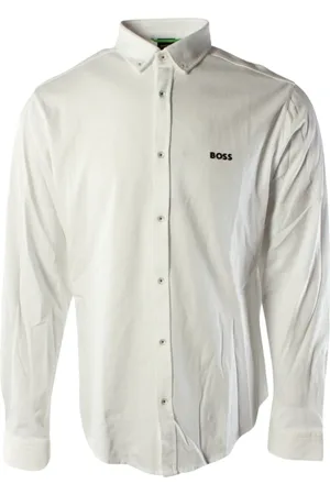 HUGO BOSS Heren, Overhemden, Wit, Maat: M Katoen