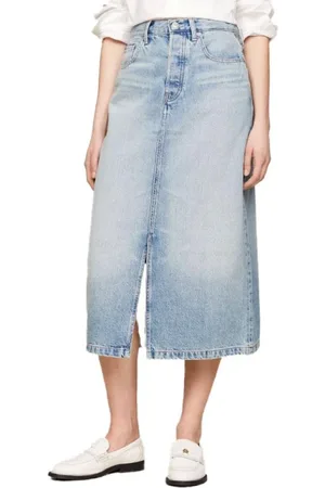 Tommy Hilfiger Dames, Rokken, Blauw, Maat: M Katoen
