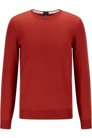 HUGO BOSS Heren, Truien, Rood, Maat: 3XL Wol