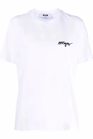 Msgm Dames, Tops, Wit, Maat: S Katoen