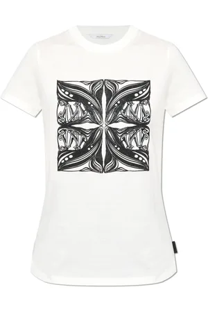 Max Mara Dames, Tops, Wit, Maat: M Katoen