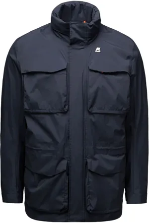 K-Way Heren, Mantels, Blauw, Maat: 2XL Katoen