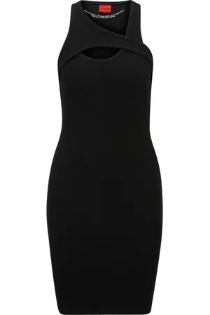 HUGO BOSS Dames, Jurken, Zwart, Maat: L