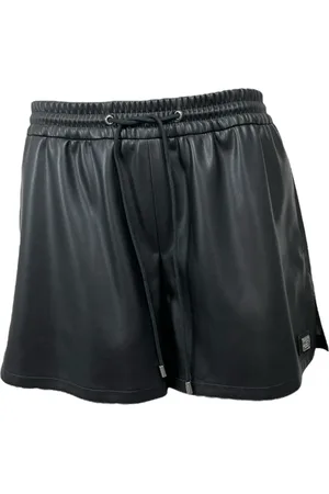 HUGO BOSS Dames, Korte broeken, Zwart, Maat: L Leer