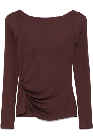 Elisabetta Franchi Dames, Tops, Bruin, Maat: M Viscose