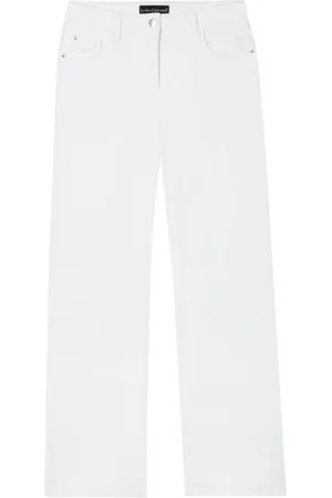 Luisa Cerano Dames, Jeans, Wit, Maat: S Denim