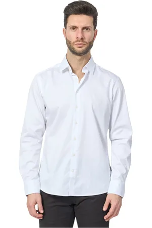 Bugatti Heren, Overhemden, Wit, Maat: 3XL