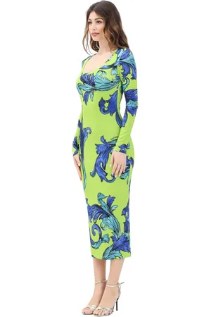 VERSACE Dames, Jurken, Veelkleurig, Maat: S