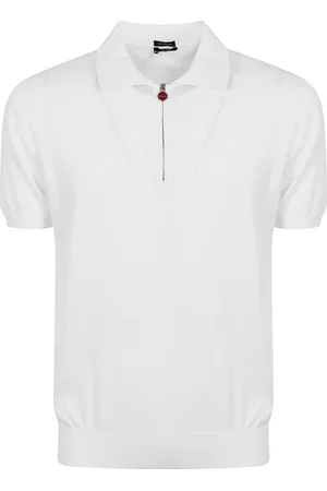 Kiton Heren, Tops, Wit, Maat: L Katoen