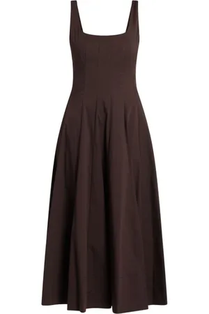 Staud Dames, Jurken, Bruin, Maat: XS