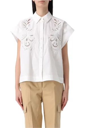Twin-Set Dames, Blouses & Shirts, Wit, Maat: 2XS