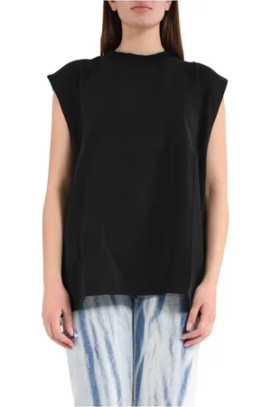 A PAPER KID Dames, Tops, Zwart, Maat: 2XS Modal